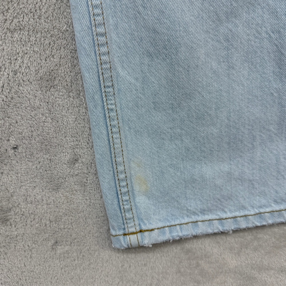 RE/DONE 90s High Rise Loose Jeans Womens 28 Light Blue Distressed Bleach Destroy - Picture 8 of 13